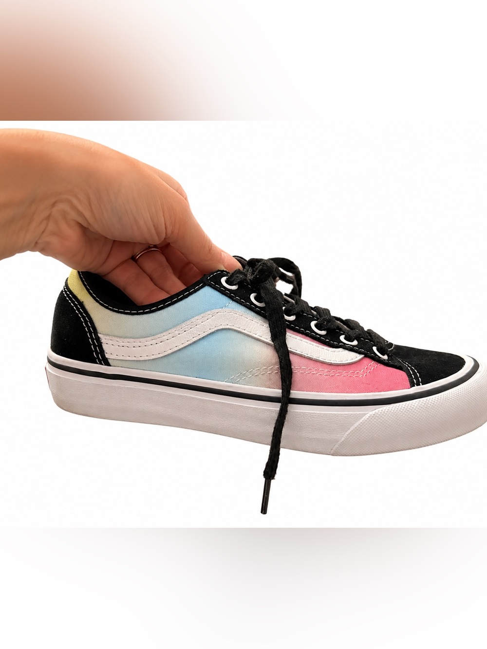Vans Low Top Sneaker with Black Trim